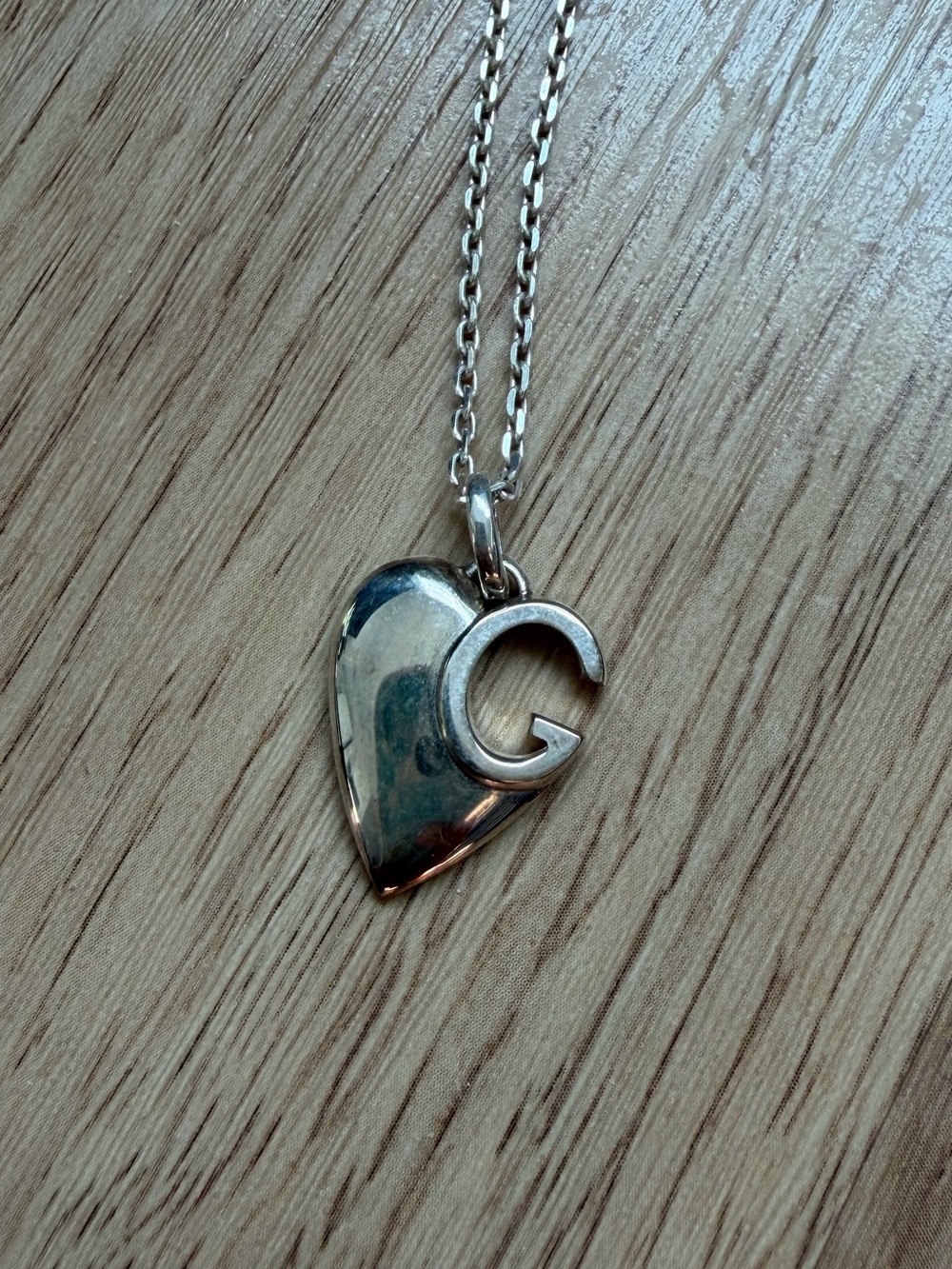 Gucci Heart Initial Pendant Necklace - Women's Jewelry